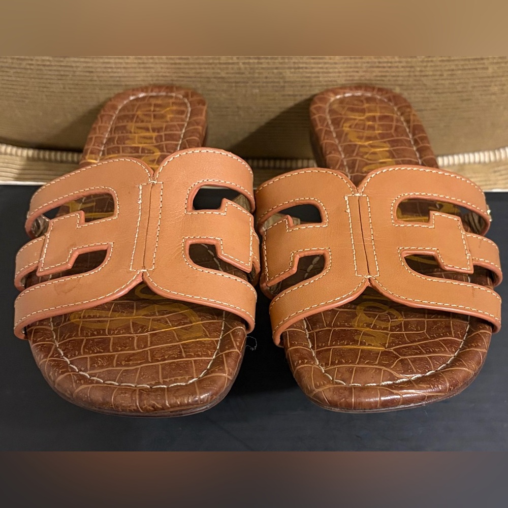 🔥NWT Sam Edelman Bay Slide Sandal in Saddle Brown - Size 8.5 - Picture 8 of 15